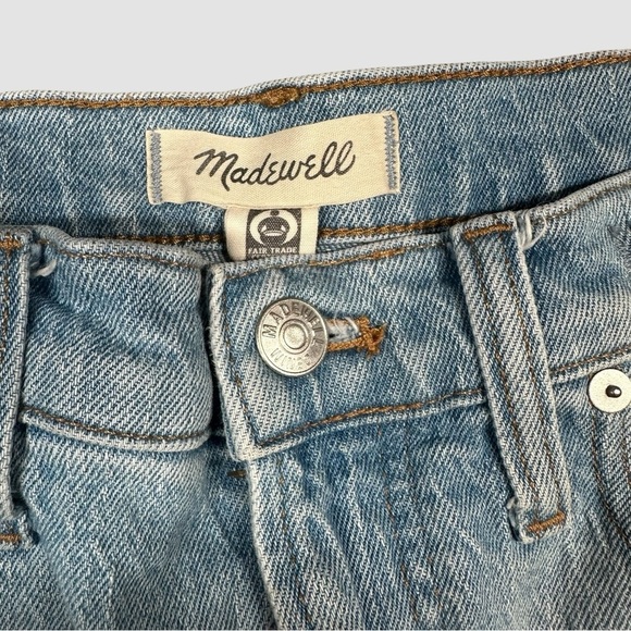 Madewell The Perfect Perfect Jean Short Size 28 Light Wash Distressed - Picture 5 of 11